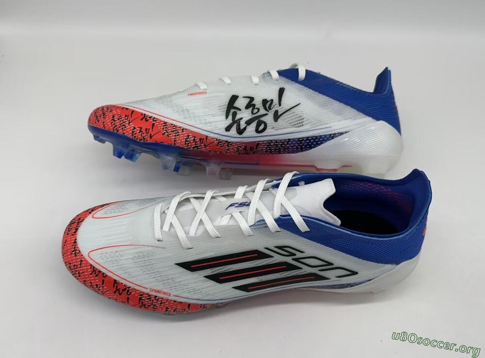 Adidas F50 Elite FG Football Boots - White/Red/Blue