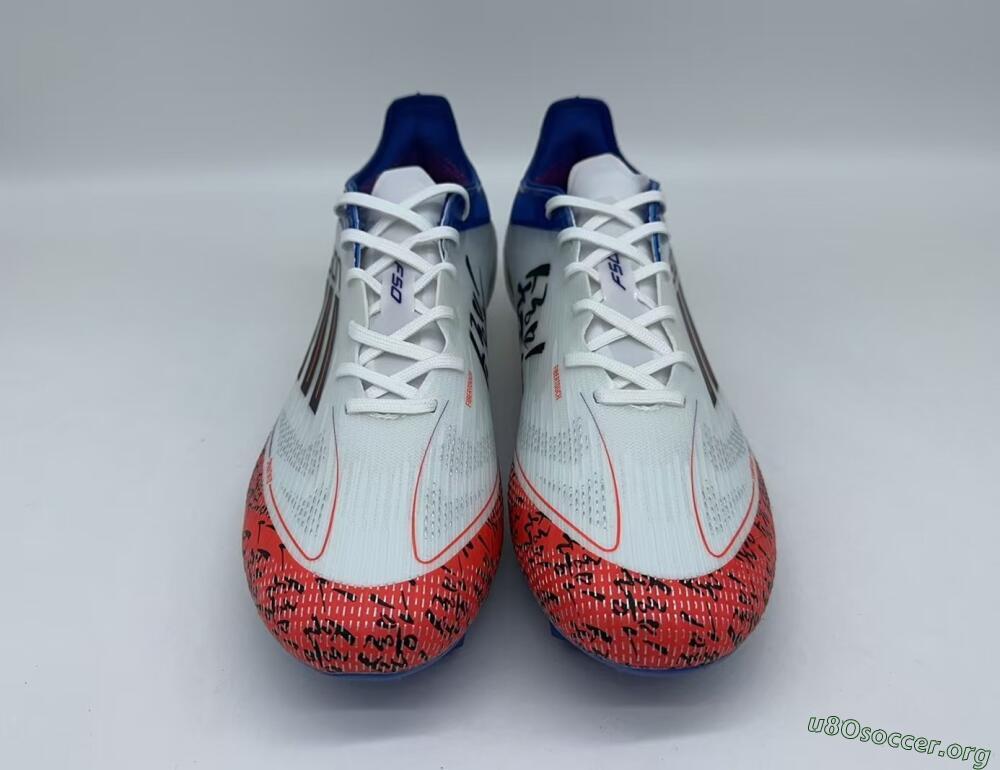 Adidas F50 Elite FG Football Boots - White/Red/Blue