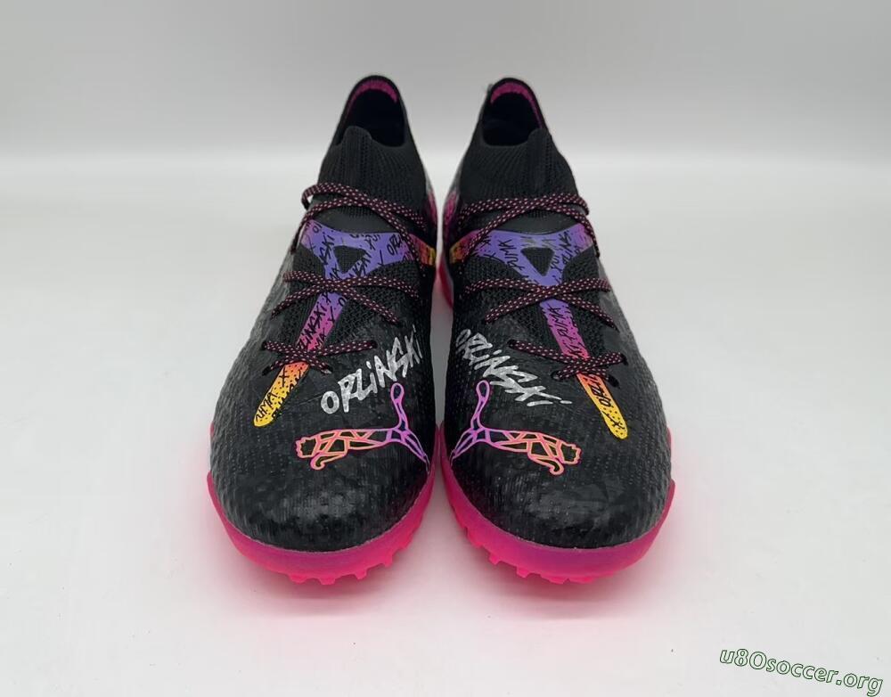 Powercat Tokyo Match x Puma Future Ultimate TF Football Shoes - Black/Pink/Yellow