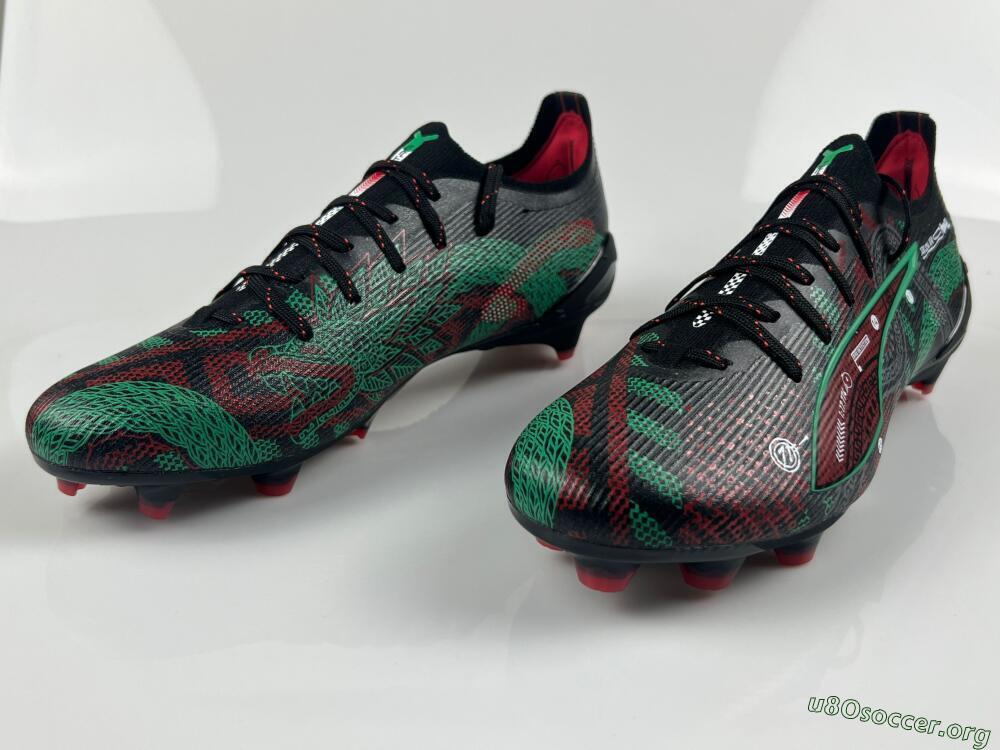 Puma Ultra Ultimate FG Football Boots - Black/Red/Green