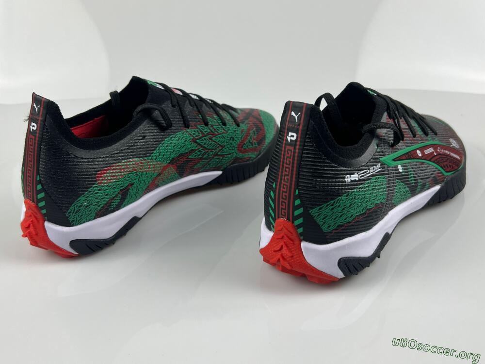 Puma Ultra Ultimate TF Football Shoes - Black/Red/Green