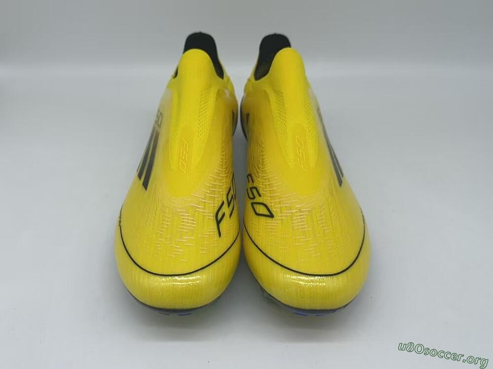 Adidas F50 Elite Laceless FG Football Boots - Yellow/Black/Gold