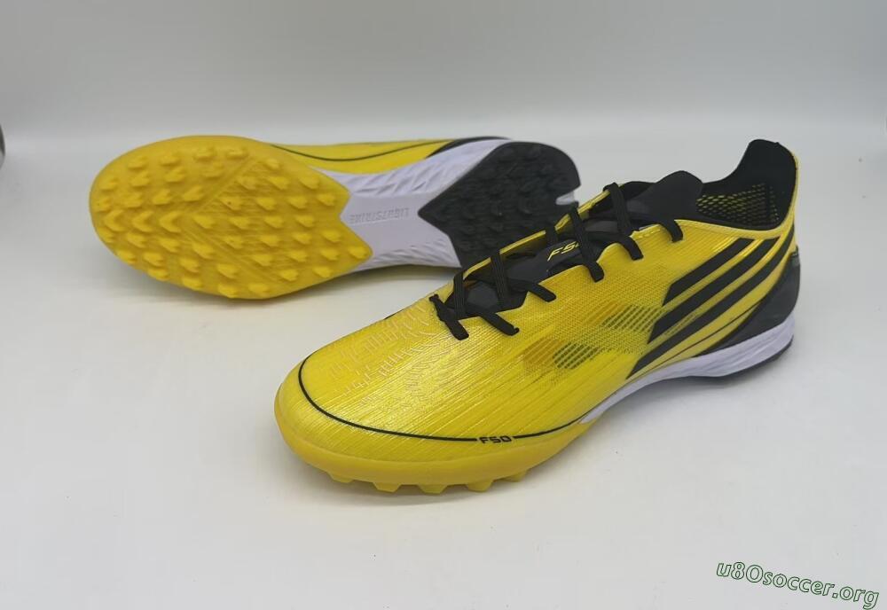 Adidas F50 Pro TF Football Shoes - Yellow/Black/White