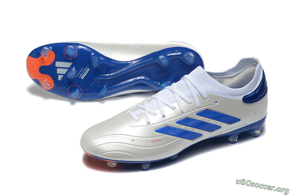 Adidas Copa Pure 2 FG Football Boots - Silver/Blue/Red 0