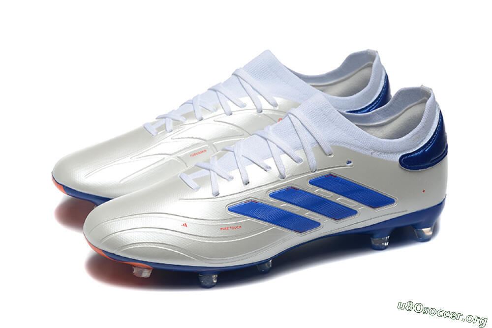 Adidas Copa Pure 2 FG Football Boots - Silver/Blue/Red 5