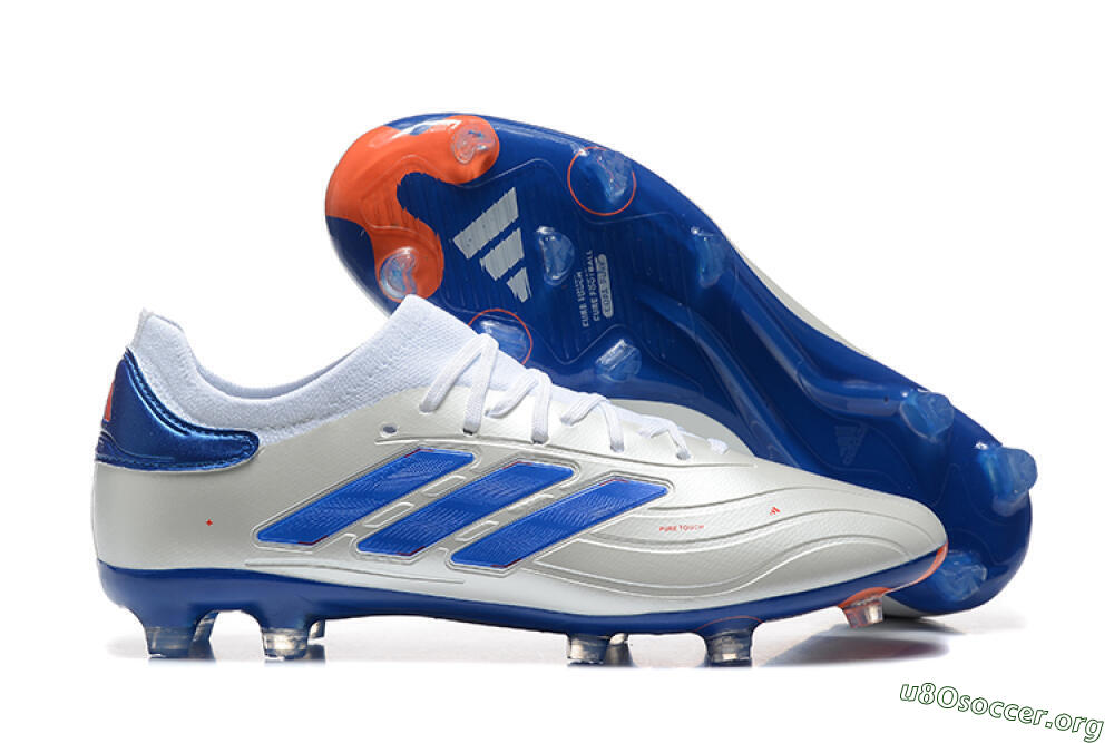 Adidas Copa Pure 2 FG Football Boots - Silver/Blue/Red 2