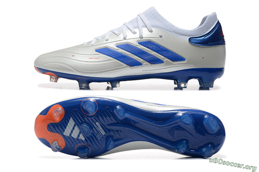 Adidas Copa Pure 2 FG Football Boots - Silver/Blue/Red 1