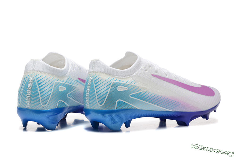 Nike Air Zoom Mercurial Vapor 16 Elite FG Football Boots - White/Purple/Blue 9
