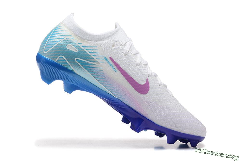 Nike Air Zoom Mercurial Vapor 16 Elite FG Football Boots - White/Purple/Blue 7