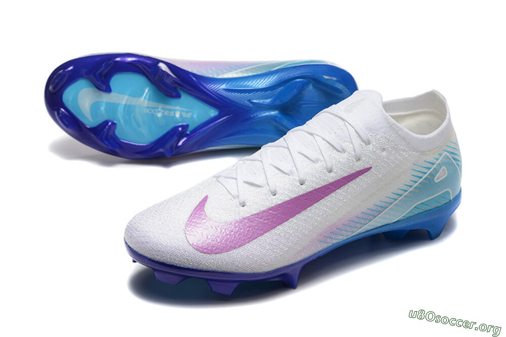 Nike Air Zoom Mercurial Vapor 16 Elite FG Football Boots - White/Purple/Blue 0
