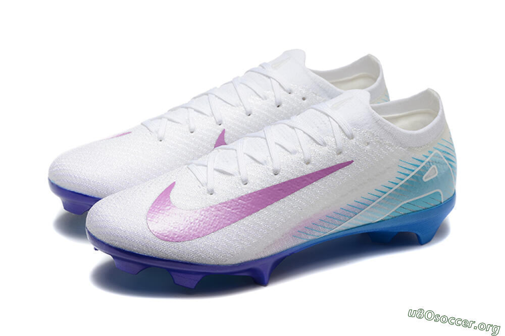 Nike Air Zoom Mercurial Vapor 16 Elite FG Football Boots - White/Purple/Blue 5