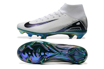 Nike Air Zoom Mercurial Superfly 10 Elite FG Football Boots - White/Blue/Gold