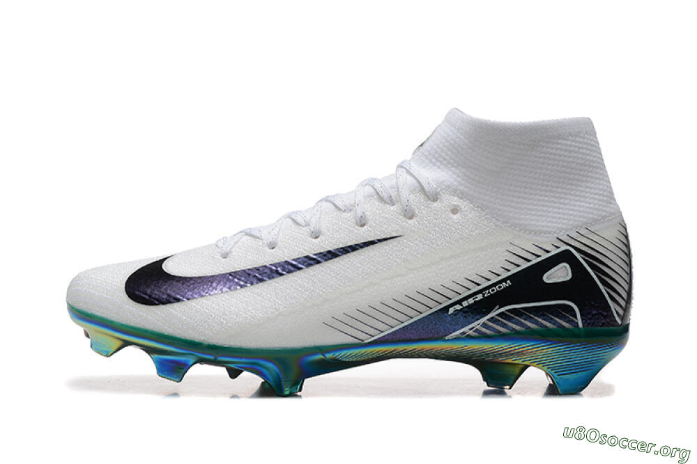 Nike Air Zoom Mercurial Superfly 10 Elite FG Football Boots - White/Blue/Gold 3
