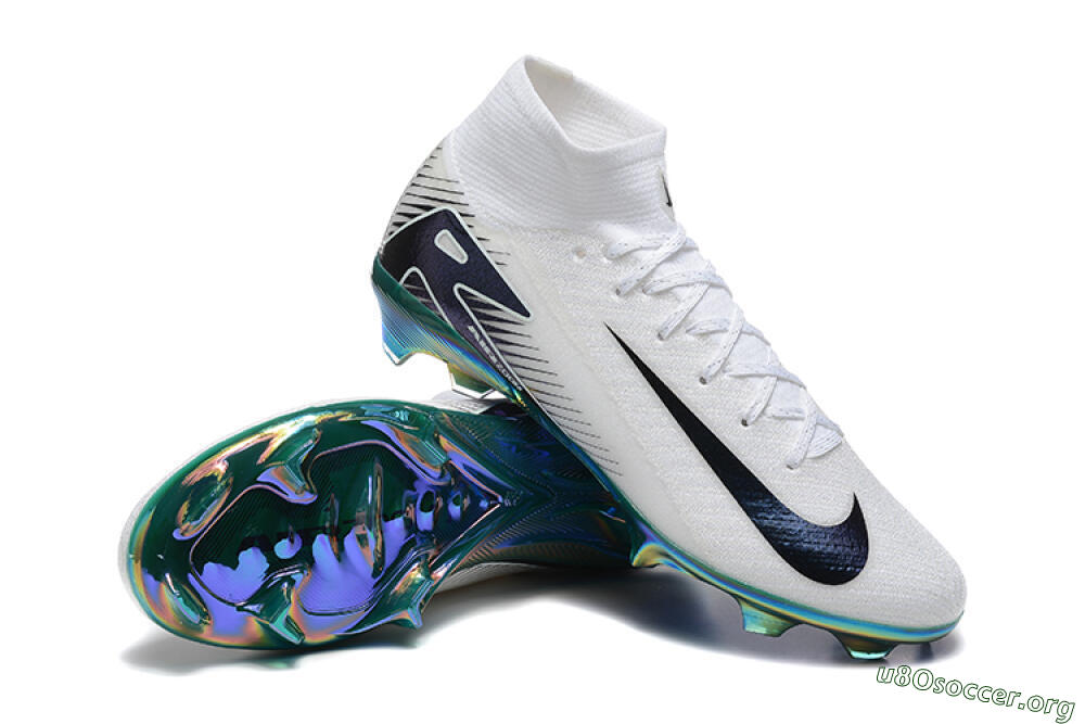 Nike Air Zoom Mercurial Superfly 10 Elite FG Football Boots - White/Blue/Gold 4