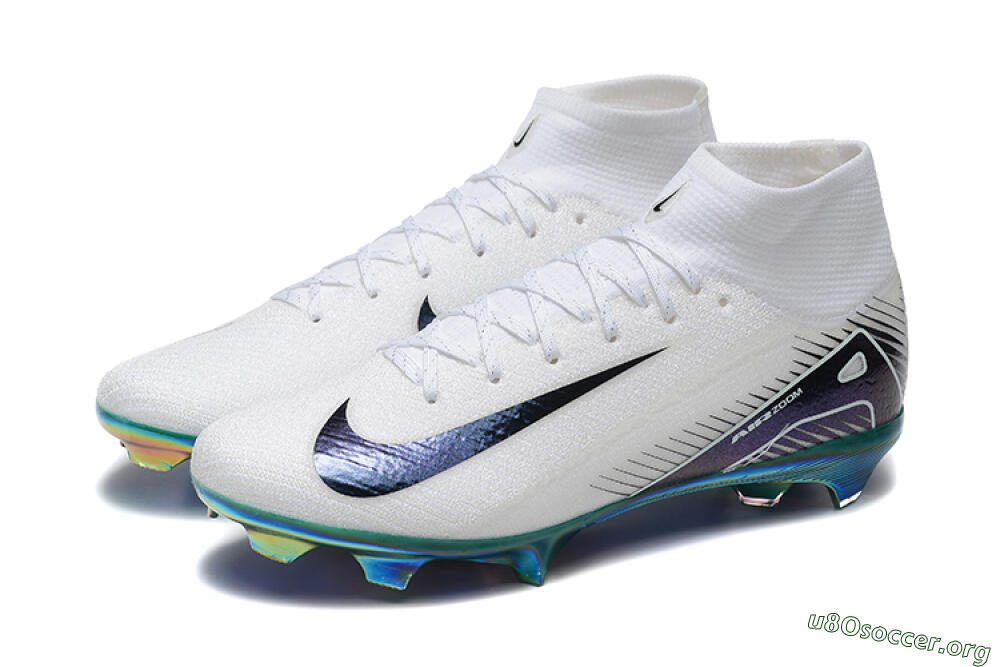 Nike Air Zoom Mercurial Superfly 10 Elite FG Football Boots - White/Blue/Gold 5