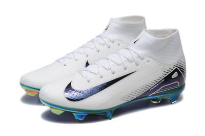 Nike Air Zoom Mercurial Superfly 10 Elite FG Football Boots - White/Blue/Gold