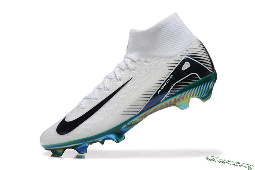 Nike Air Zoom Mercurial Superfly 10 Elite FG Football Boots - White/Blue/Gold 8