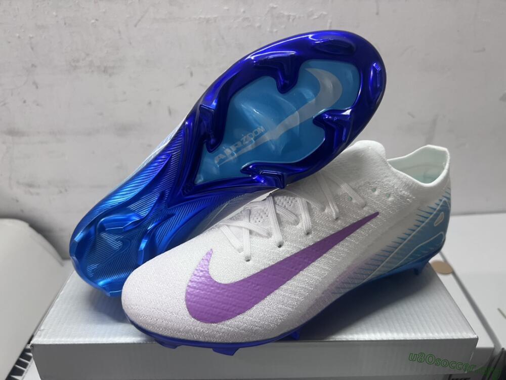 Nike Air Zoom Mercurial Vapor 16 Elite FG Football Boots - White/Purple/Blue