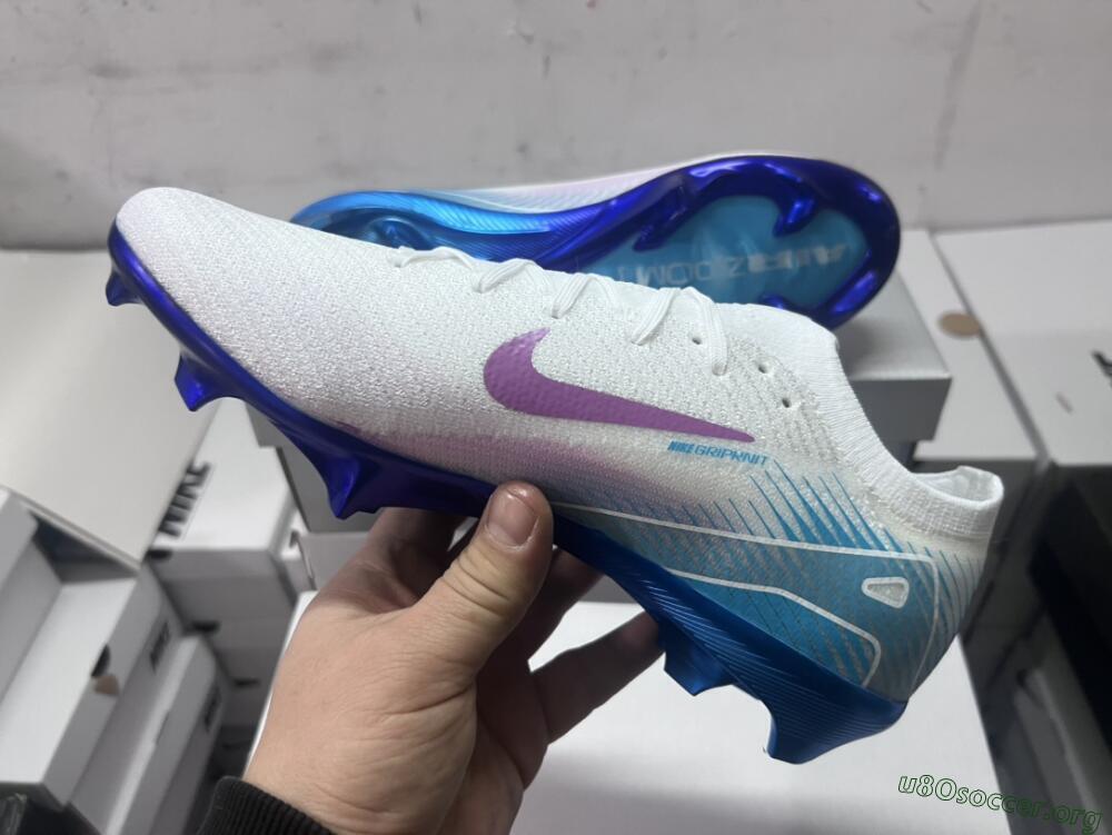 Nike Air Zoom Mercurial Vapor 16 Elite FG Football Boots - White/Purple/Blue