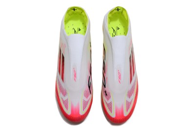 Adidas F50+ Elite Lightstrike Pro Laceless FG Football Boots - White/Red/Yellow