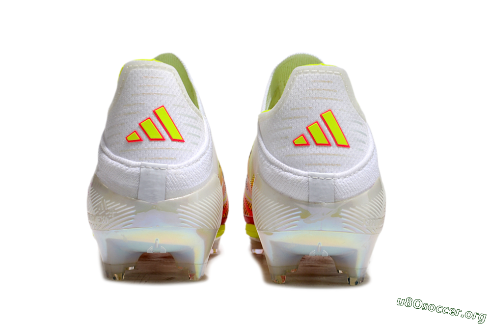 Adidas F50+ Elite Lightstrike Pro Laceless FG Football Boots - White/Red/Yellow 5