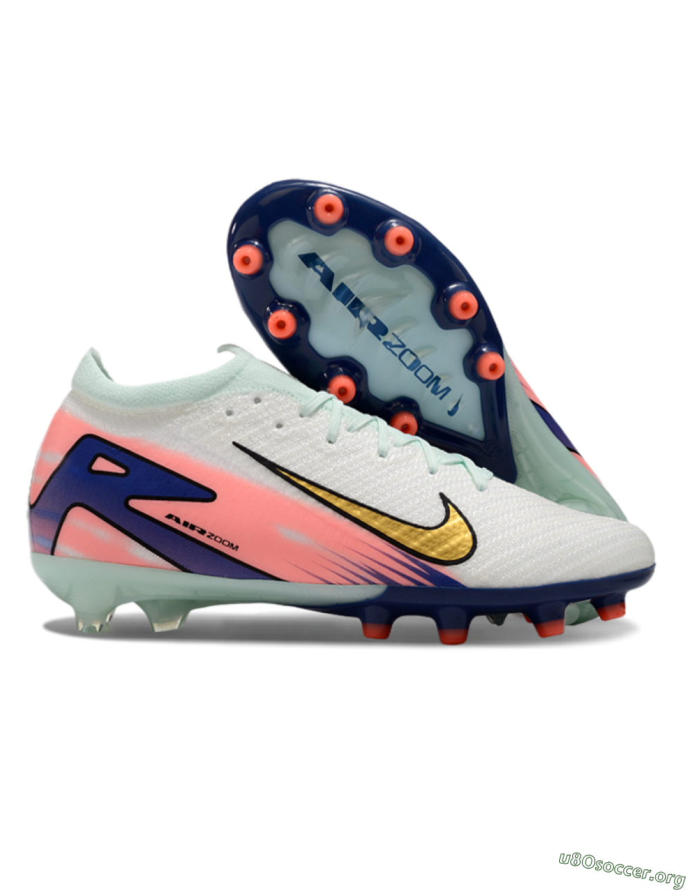 Nike Air Zoom Mercurial Vapor 16 Elite AG Football Boots - Jade/Gold/Blue 2