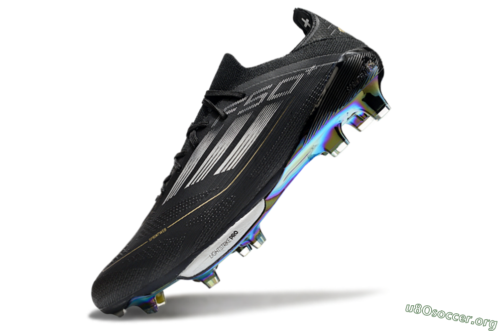 Adidas F50+ Lightstrike Pro Elite FG Football Boots - Black/Silver/Gold 5