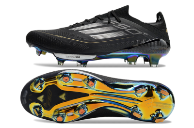 Adidas F50+ Lightstrike Pro Elite FG Football Boots - Black/Silver/Gold