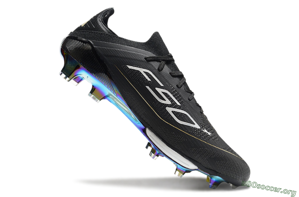 Adidas F50+ Lightstrike Pro Elite FG Football Boots - Black/Silver/Gold 4