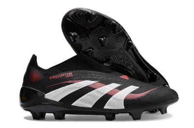 Adidas Predator Elite Laceless FG Football Boots - Black/Red/White