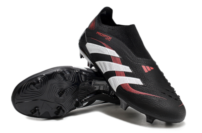 Adidas Predator Elite Laceless FG Football Boots - Black/Red/White