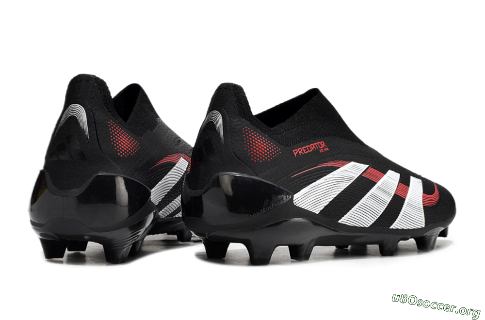 Adidas Predator Elite Laceless FG Football Boots - Black/Red/White 6