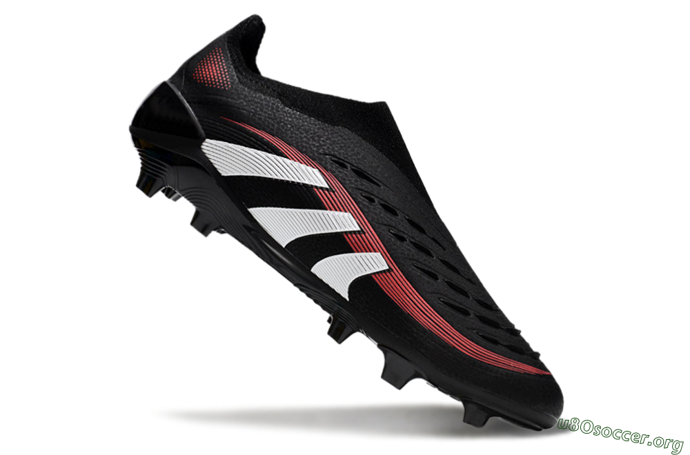 Adidas Predator Elite Laceless FG Football Boots - Black/Red/White 4