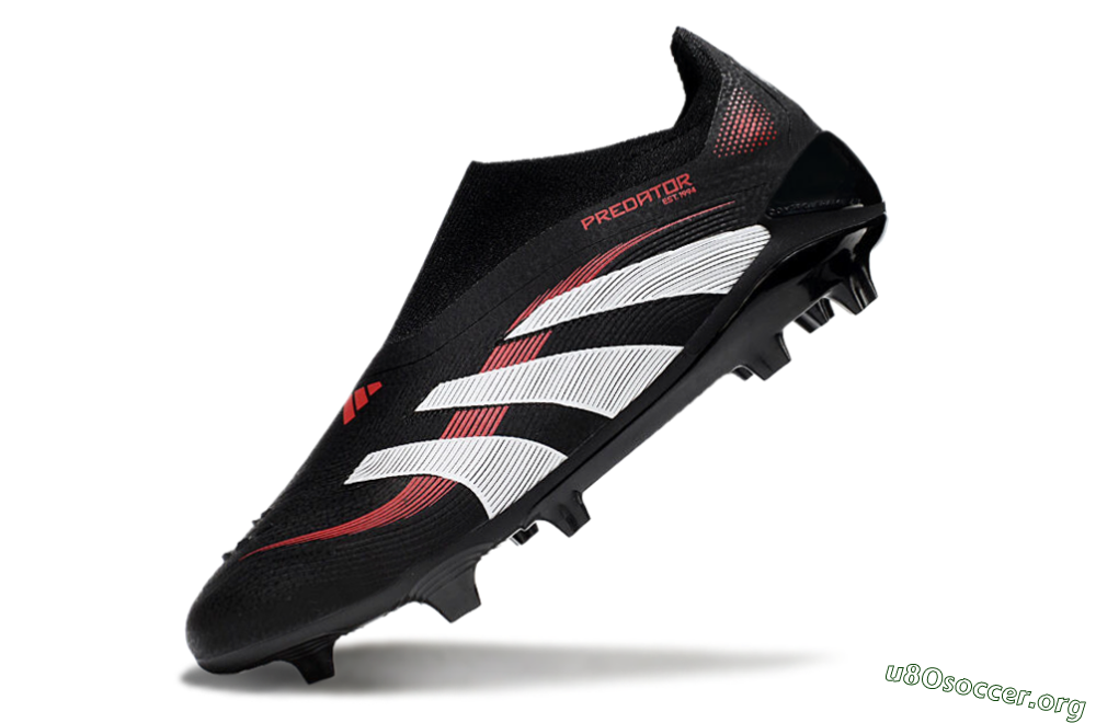 Adidas Predator Elite Laceless FG Football Boots - Black/Red/White 5