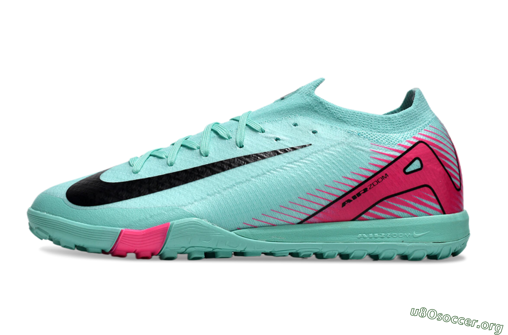 Nike Air Zoom Mercurial Vapor 16 Elite TF Football Shoes - Jade/Black/Red 3