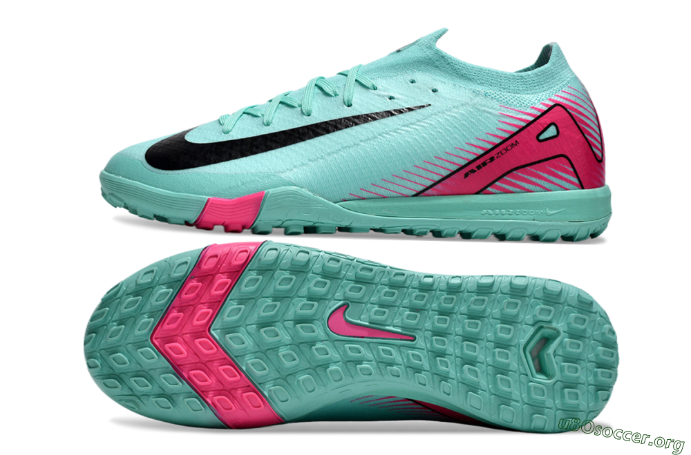 Nike Air Zoom Mercurial Vapor 16 Elite TF Football Shoes - Jade/Black/Red 1