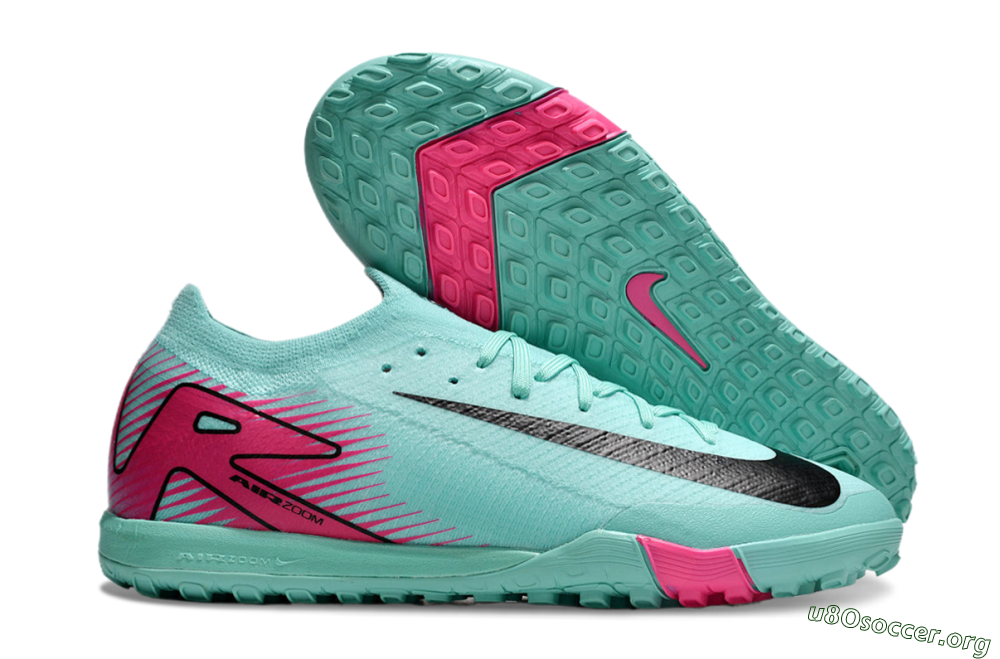 Nike Air Zoom Mercurial Vapor 16 Elite TF Football Shoes - Jade/Black/Red 2