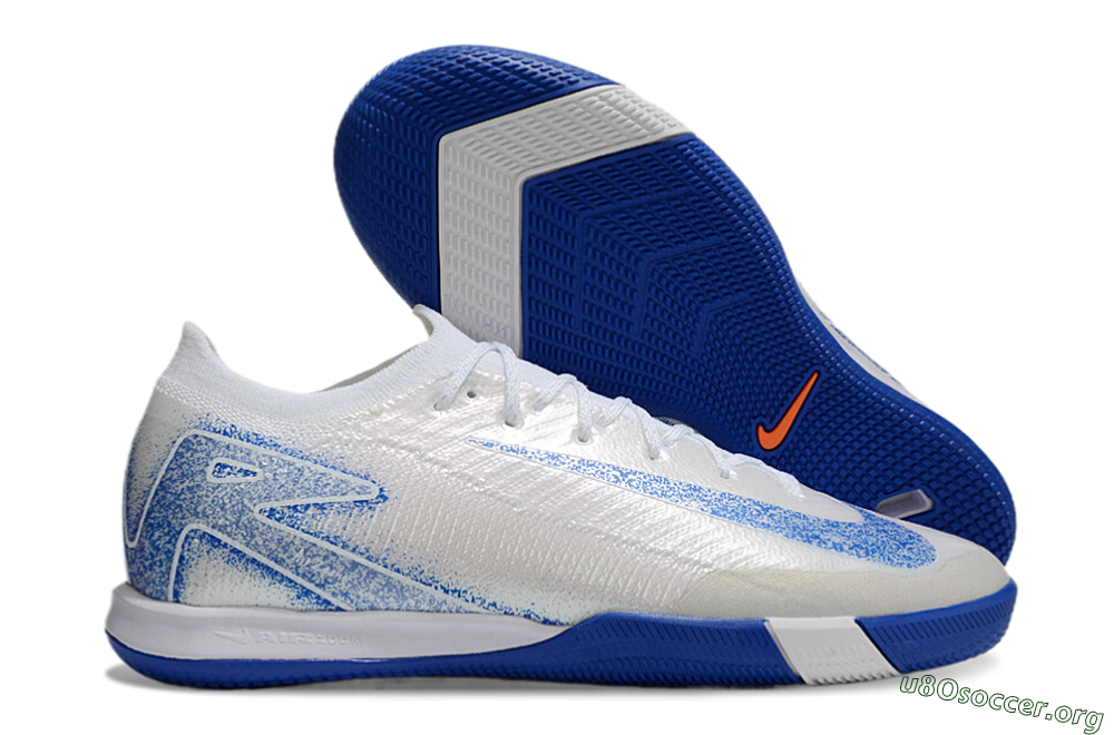 Nike Air Zoom Mercurial Vapor 16 Elite IC Football Shoes - Beige/Blue/White 2