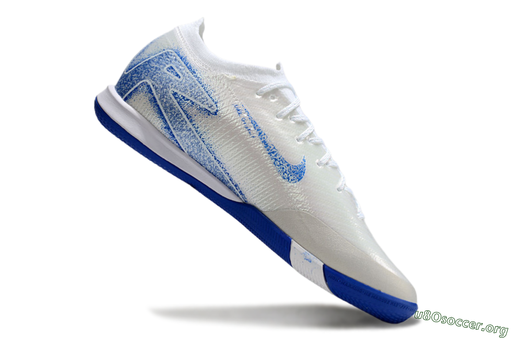Nike Air Zoom Mercurial Vapor 16 Elite IC Football Shoes - Beige/Blue/White 4