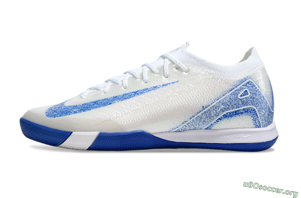 Nike Air Zoom Mercurial Vapor 16 Elite IC Football Shoes - Beige/Blue/White 3