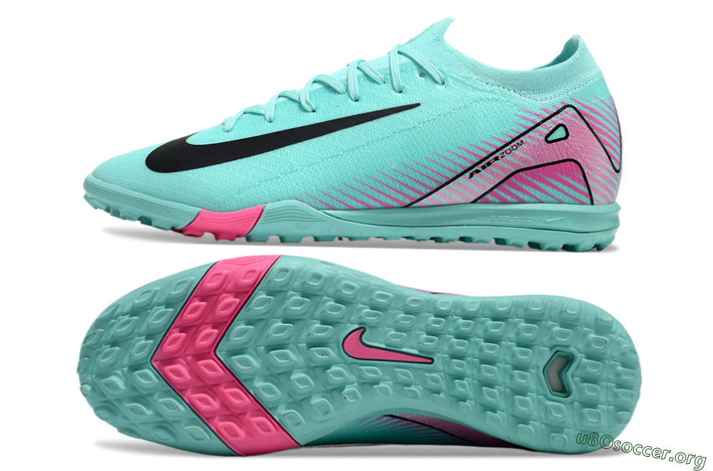 Nike Air Zoom Mercurial Vapor 16 Elite TF Football Shoes - Jade/Black/Pink 1