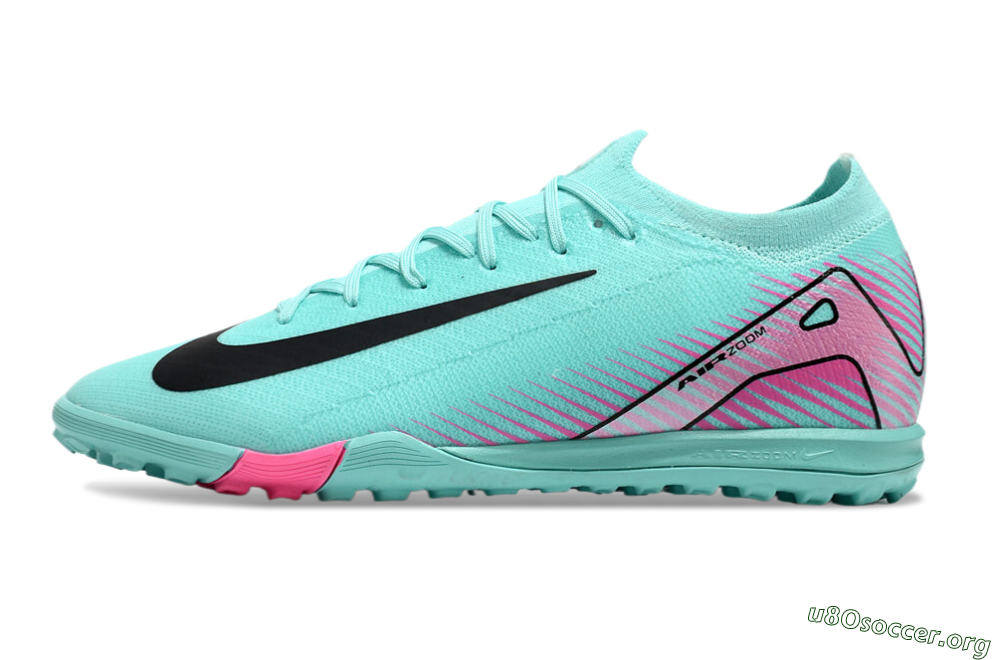 Nike Air Zoom Mercurial Vapor 16 Elite TF Football Shoes - Jade/Black/Pink 3