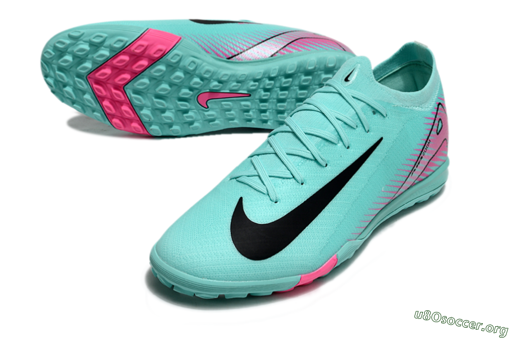 Nike Air Zoom Mercurial Vapor 16 Elite TF Football Shoes - Jade/Black/Pink 0