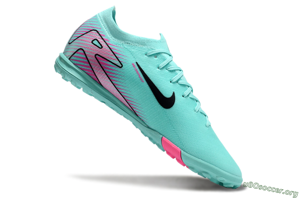 Nike Air Zoom Mercurial Vapor 16 Elite TF Football Shoes - Jade/Black/Pink 4