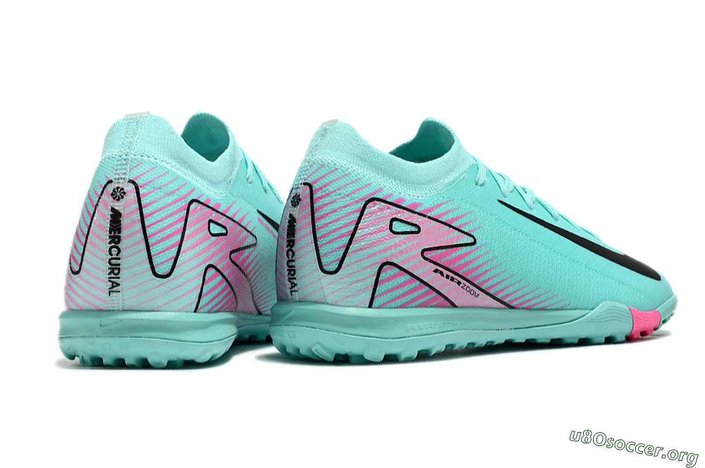 Nike Air Zoom Mercurial Vapor 16 Elite TF Football Shoes - Jade/Black/Pink 6