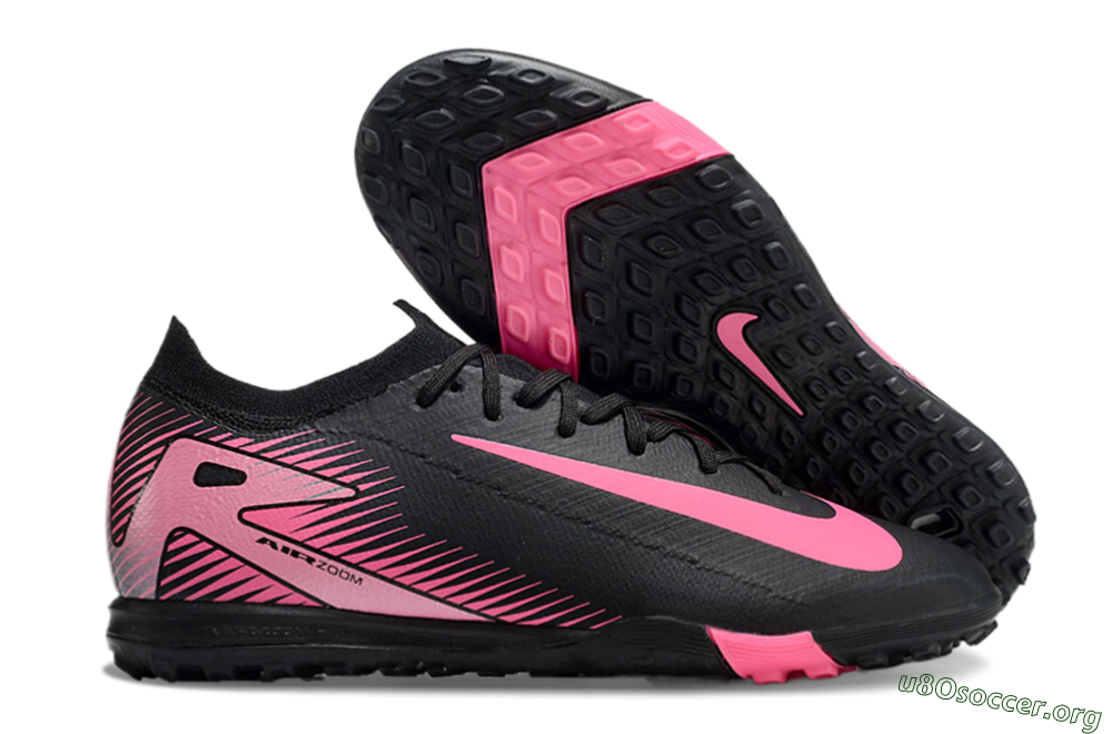 Nike Air Zoom Mercurial Vapor 16 Elite TF Football Shoes - Black/Pink 2