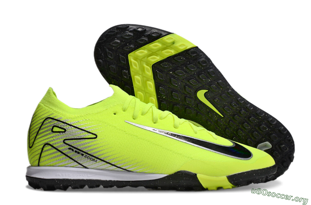 Nike Air Zoom Mercurial Vapor 16 Elite TF Football Shoes - Yellow/Black/Silver 2