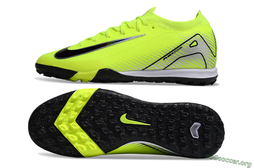 Nike Air Zoom Mercurial Vapor 16 Elite TF Football Shoes - Yellow/Black/Silver 1