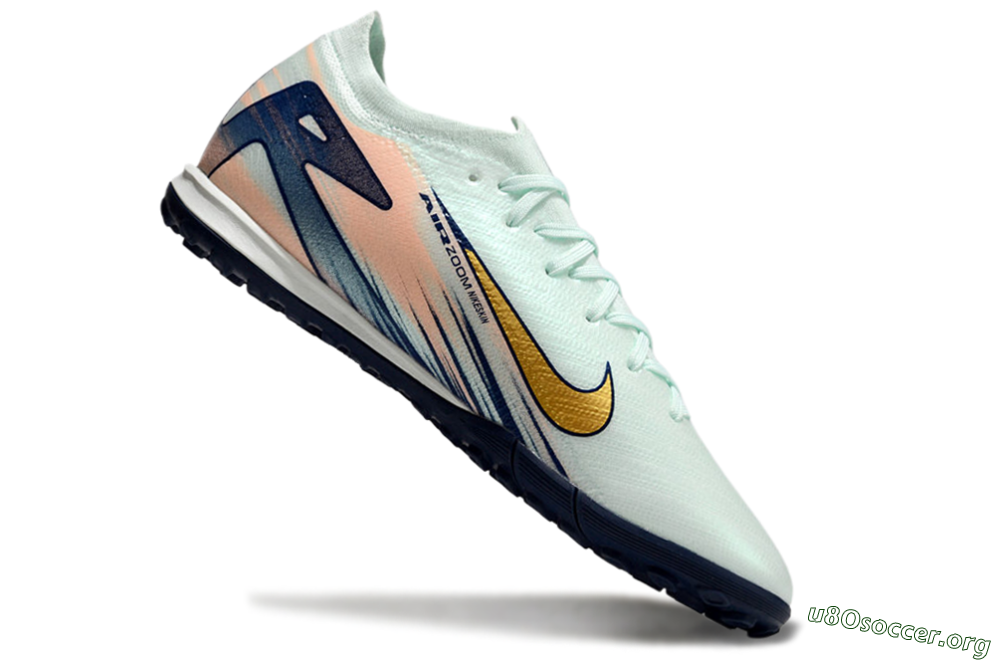 Nike Air Zoom Mercurial Vapor 16 Elite TF Football Shoes - Jade/Gold/Blue 4