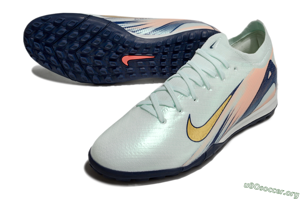Nike Air Zoom Mercurial Vapor 16 Elite TF Football Shoes - Jade/Gold/Blue 0